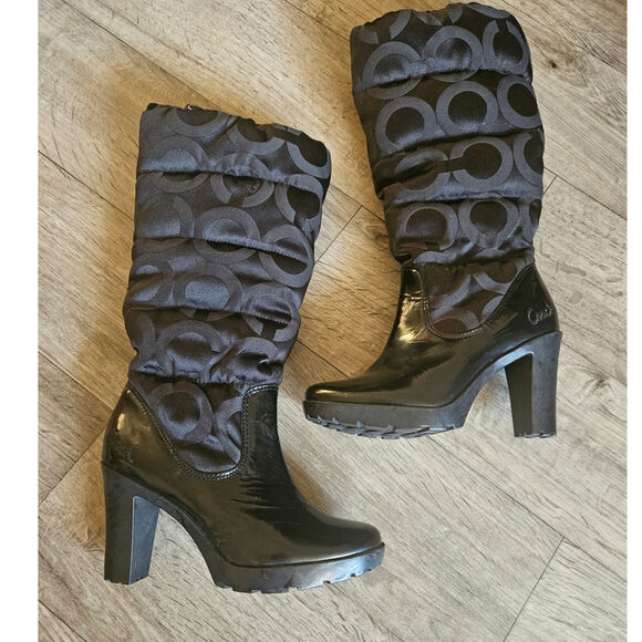 COACH Size 7 Puffer Boots - Picture 1 of 12